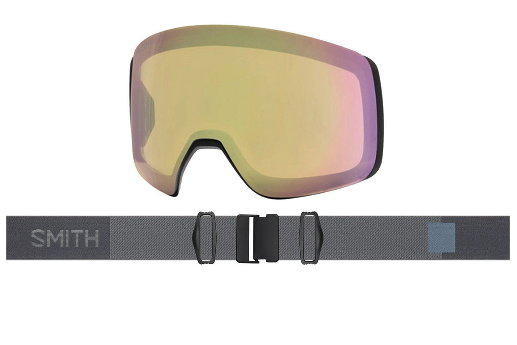 Smith 4D Mag Snow Goggles Slate Frame, Everyday Red Mirror Lens +Bonus New