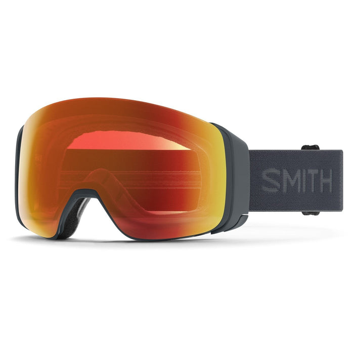 Smith 4D Mag Snow Goggles Slate Frame, Everyday Red Mirror Lens +Bonus New