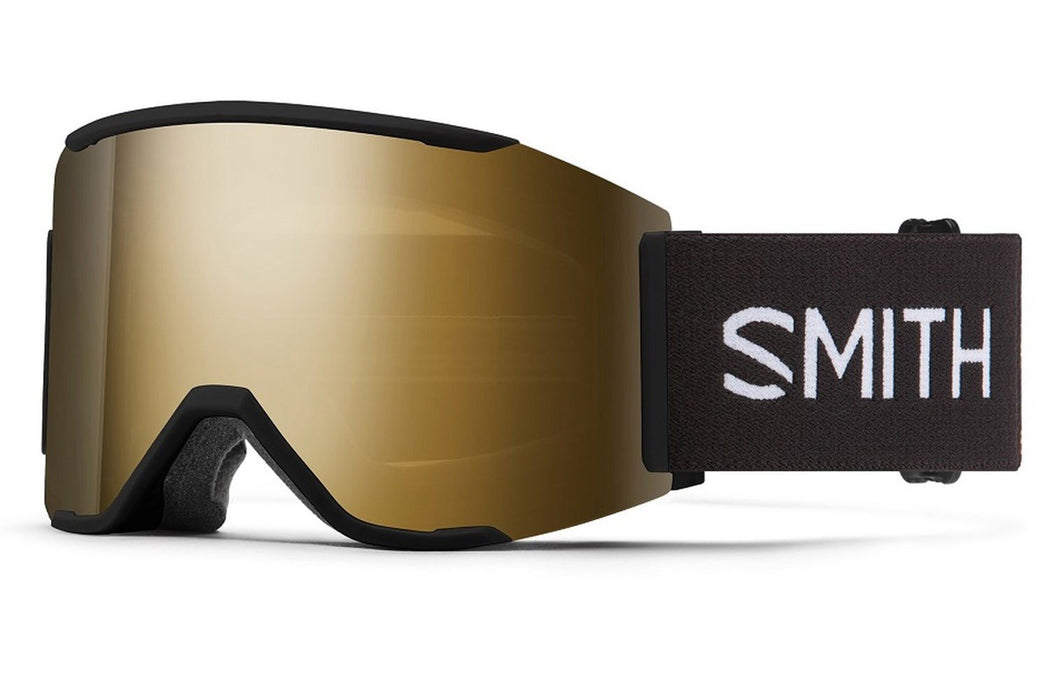 Smith Squad Mag Snow Goggles Black Frame, Sun Black Gold Mirror Lens +Bonus New