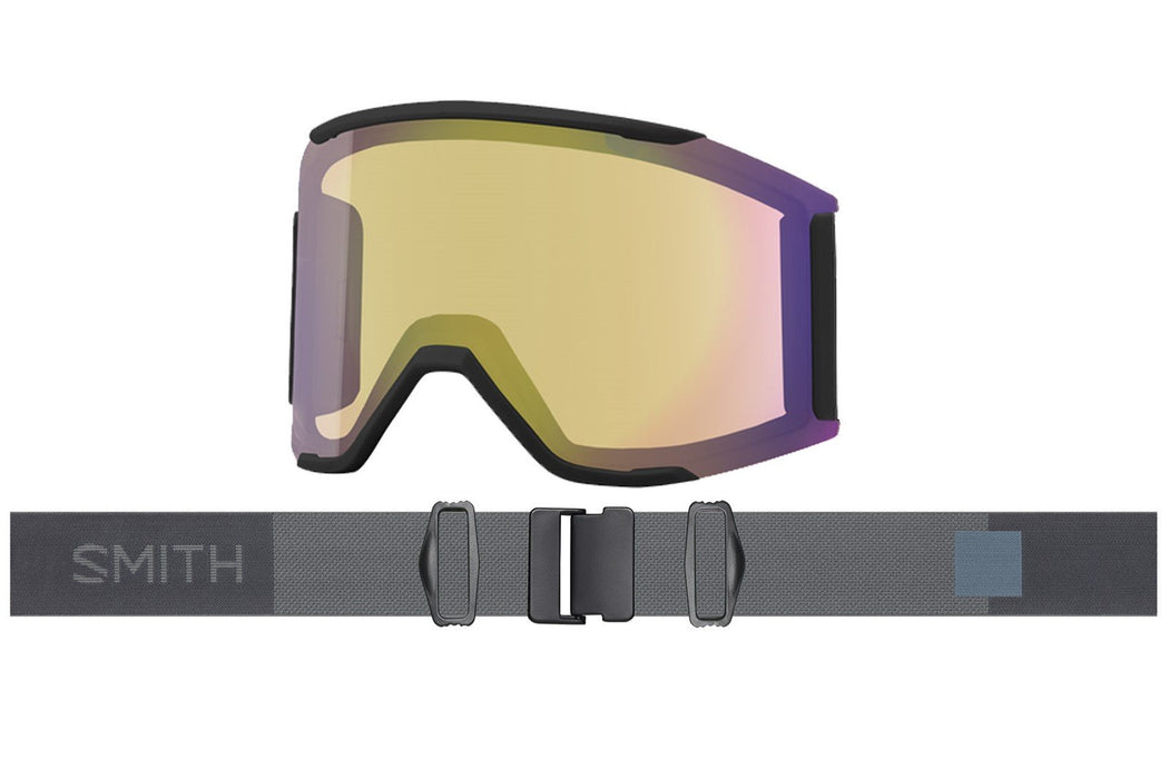 Smith Squad Mag Ski / Snow Goggles Slate, Everyday Red Mirror Lens +Bonus New