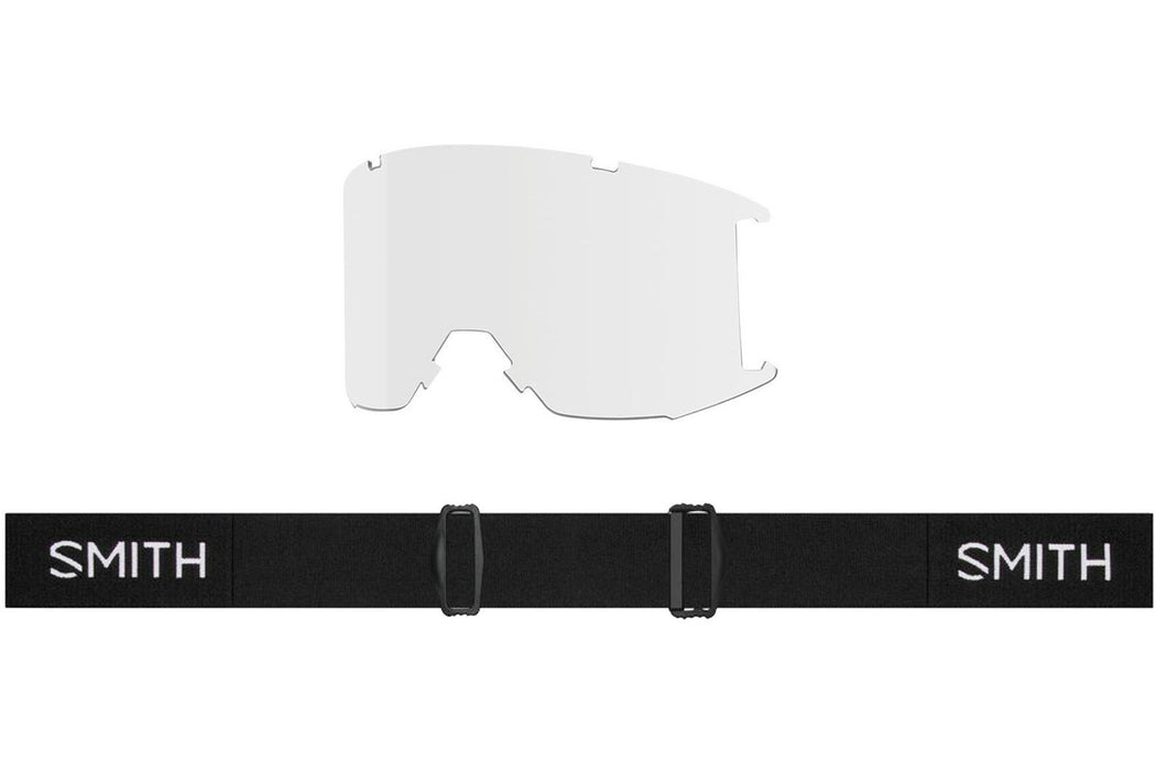 Smith Squad S Snow Goggles Black Frame, Everyday Green Mirror Lens +Bonus New