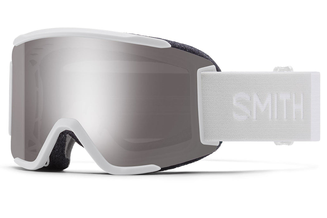 Smith Squad S Snow Goggles White Vapor Frame Sun Platinum Mirror Lens +Bonus New