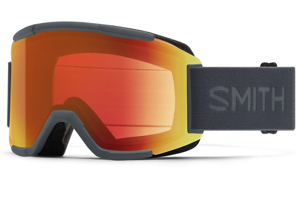 Smith Squad Snow Goggles Slate Frame, Everyday Red Mirror Lens +Bonus New