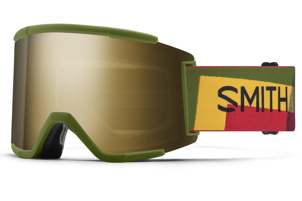 Smith Squad XL Snow Goggles High Fives, Sun Black Gold Mirror Lens +Bonus New