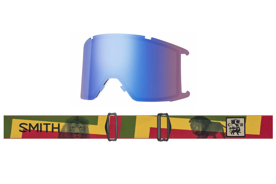 Smith Squad XL Snow Goggles High Fives, Sun Black Gold Mirror Lens +Bonus New