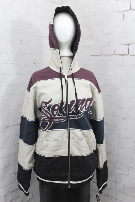 Sound Stripe Full-Zip Hoodie/Hoody, Men's Small, Technine Sand Print New