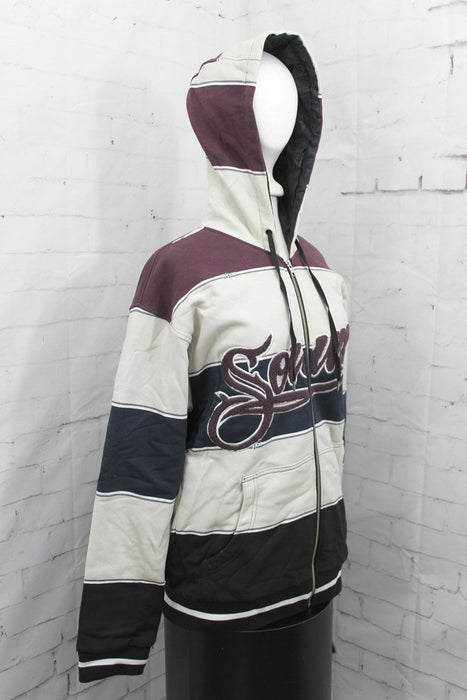 Sound Stripe Full-Zip Hoodie/Hoody, Men's Small, Technine Sand Print New