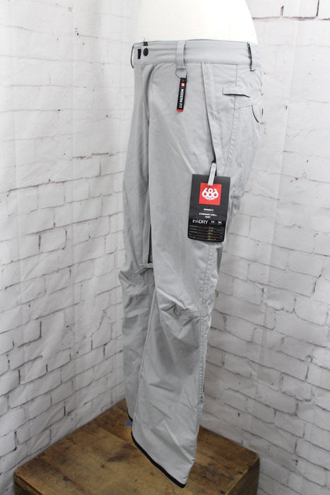 686 Standard Shell Snowboard Pants, Women's Small, Light Grey New