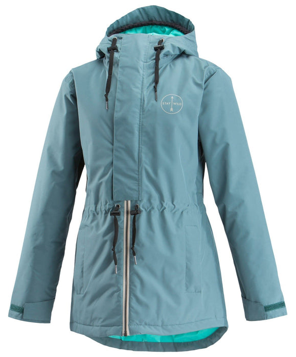 Airblaster Stay Wild Parka Snowboard Jacket, Women's Large, North Atlantic Blue