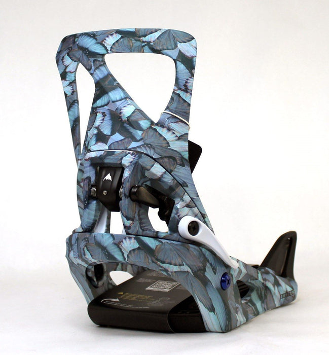 Burton Step On ReFlex Snowboard Bindings Women's Large (9-11) Blue Butterflies