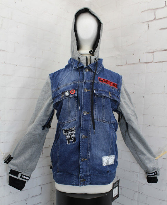 Technine Denim Vest Snowboard Jacket Mens Size Small Indigo Fade Heather New