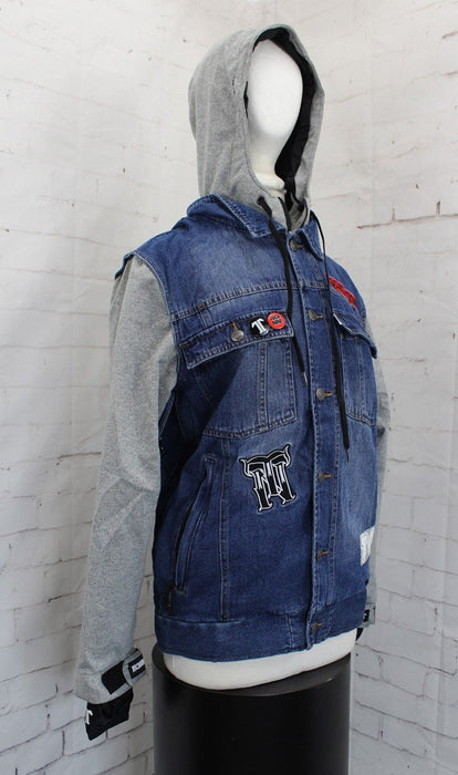 Technine Denim Vest Snowboard Jacket Mens Size Small Indigo Fade Heather New