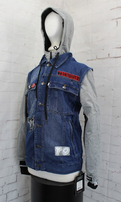 Technine Denim Vest Snowboard Jacket Mens Size Small Indigo Fade Heather New