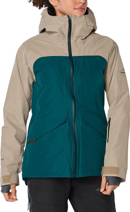 Dakine Tilly Jane Gore-Tex 2L Snowboard Jacket Women's Medium Deep Teal / Stone