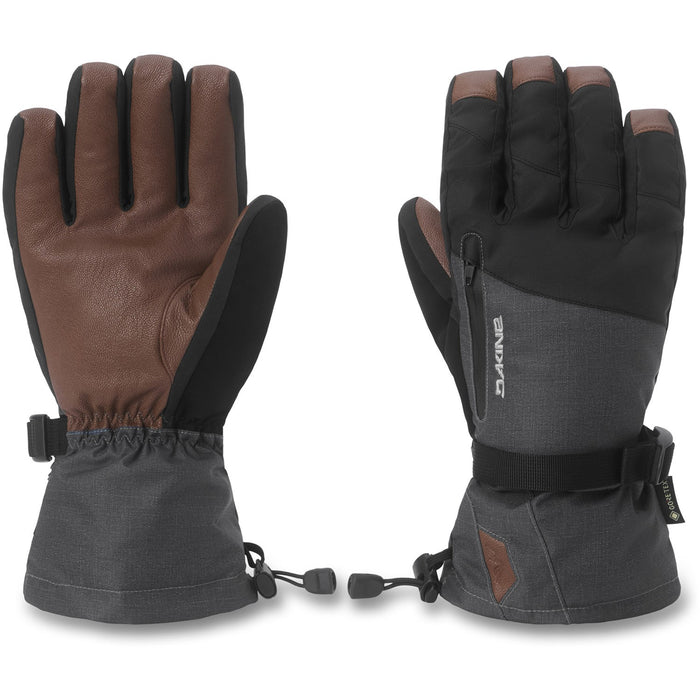 Dakine Titan 2.0 Leather DLX Gore-Tex Gloves Mens Large Carbon Heather w/ Liners