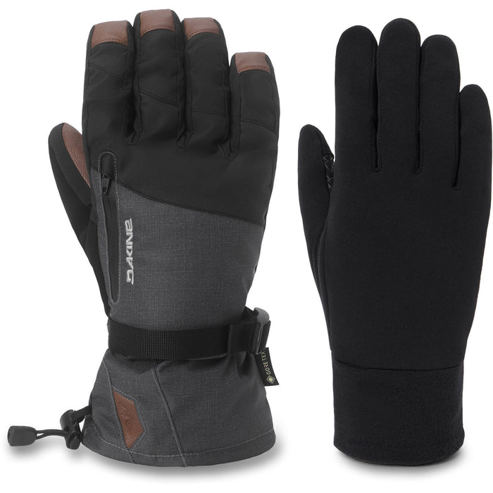 Dakine Titan 2.0 Leather DLX Gore-Tex Gloves Mens Large Carbon Heather w/ Liners