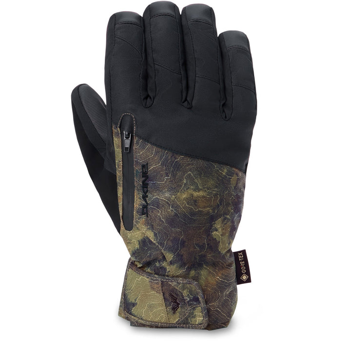 Dakine Titan 2.0 Gore-Tex Short Gloves Mens Large Earth Topo w/ Removable Liners