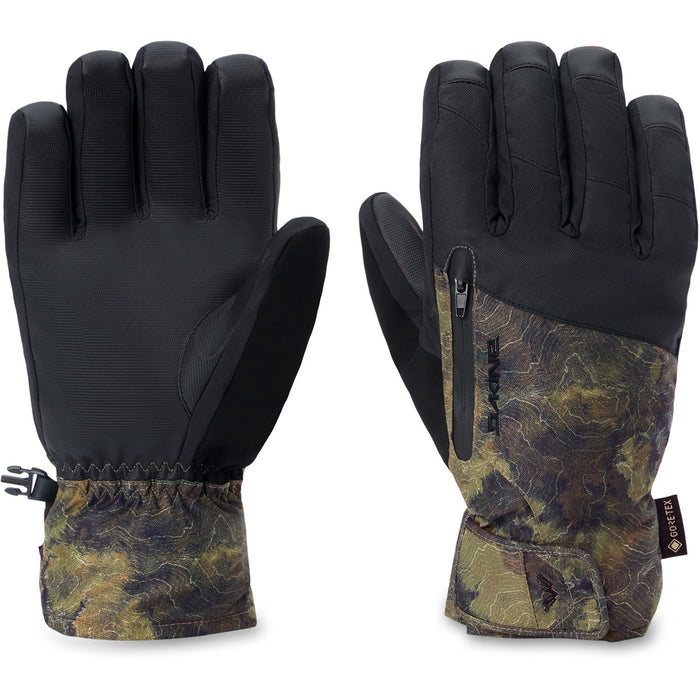 Dakine Titan 2.0 Gore-Tex Short Gloves Mens Large Earth Topo w/ Removable Liners
