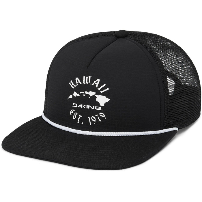 Dakine Traveler Trucker Flat Brim Snapback Hat Hawaii Black New