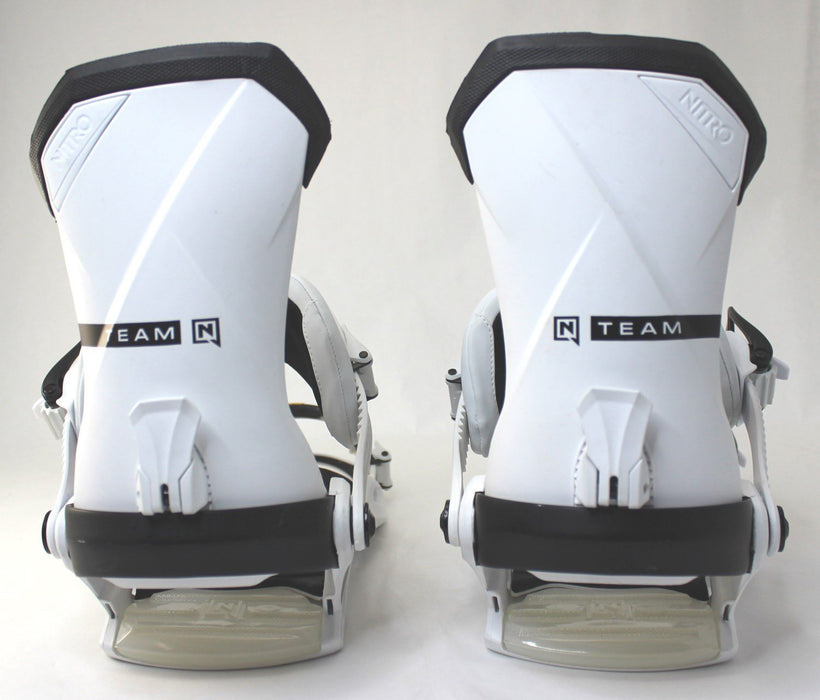 Nitro Team Snowboard Bindings Men's Medium (US 7-10.5) White 2023 - Demo