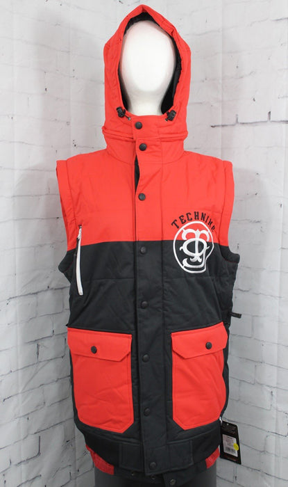 Technine Supa Puff Insulated Snowboard Jacket / Vest, Men's Small, Black / Red
