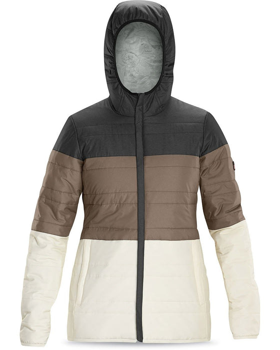 Dakine Thelma Mid-Layer Snowboard Jacket Womens Medium Black / Falcon / Dove New