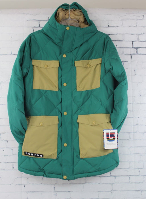 Burton Men's RA Travel Agent Snowboard Jacket Large Left Field Putty Green New