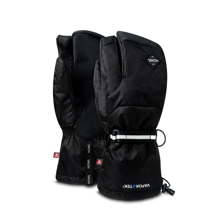 Howl Trigger Midweight Snowboard Mitts, Unisex Medium, Black New