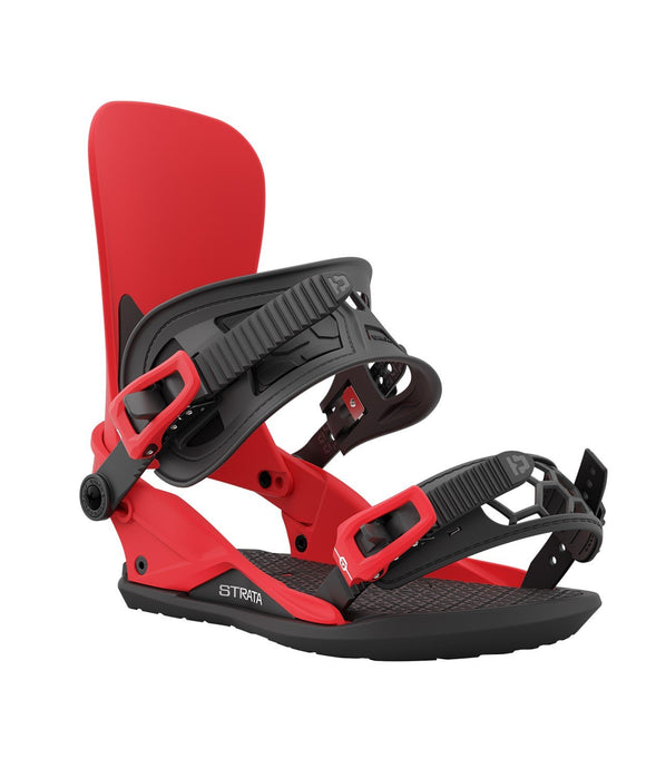 Union Strata Snowboard Bindings, Men's Large (US 10.5+), Red New 2024