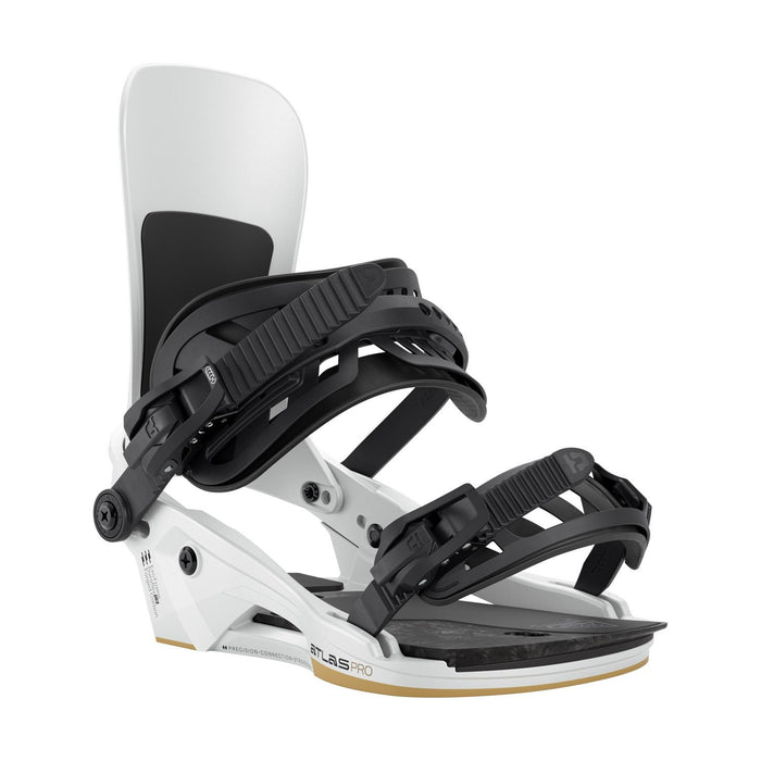 Union Atlas Pro Snowboard Bindings Men's Medium US 8-10 Metallic White New 2026