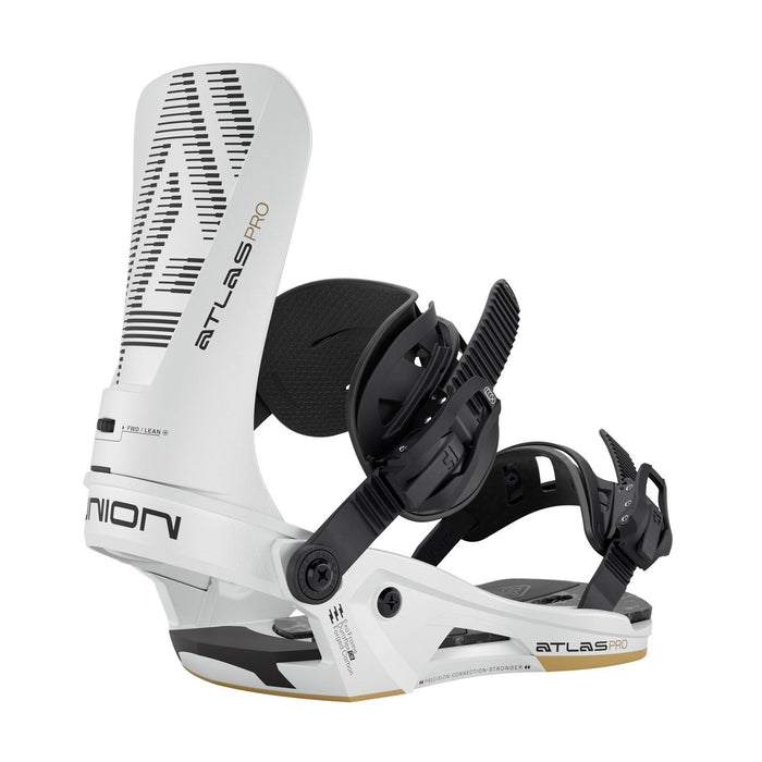Union Atlas Pro Snowboard Bindings Men's Medium US 8-10 Metallic White New 2026