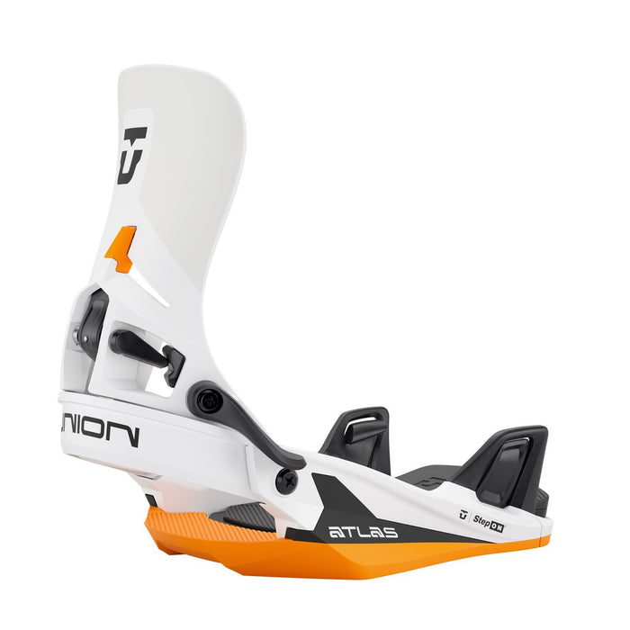 Union Atlas Step On Snowboard Bindings Mens Large (US 11-13) White / Orange 2026