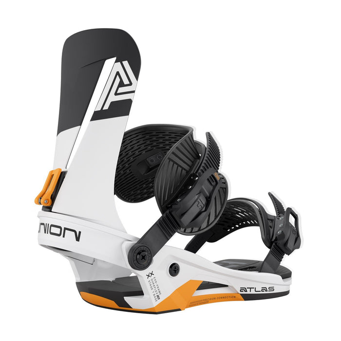 Union Atlas Snowboard Bindings Men's Medium (US 8-10) White/Orange New 2026