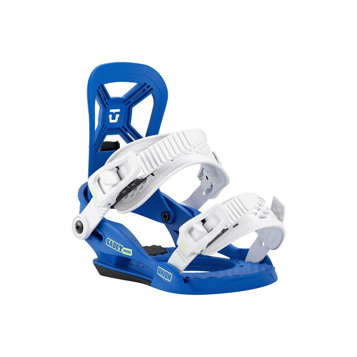 Union Cadet Mini Youth Snowboard Bindings XS (US 11K - 3) Blue New 2026 Plus Bag