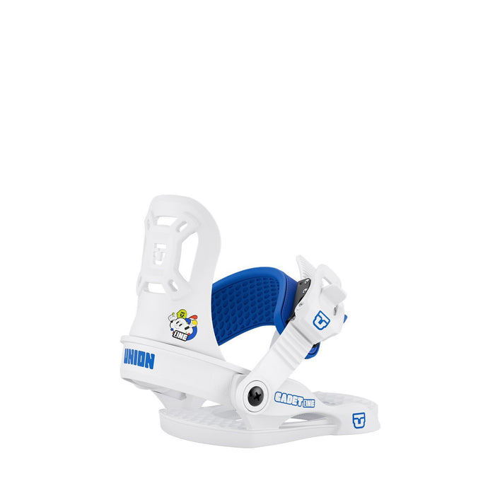 Union Cadet One Bindings, Kids (7C-11C), White and Blue, New 2026