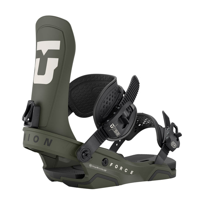Union Force Snowboard Bindings, Mens Medium (US 8-10), Army Green New 2026