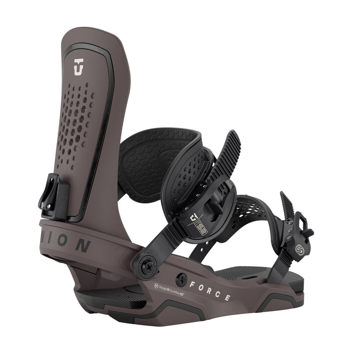 Union Force Snowboard Bindings, Mens Medium (US 8-10), Brown New 2026