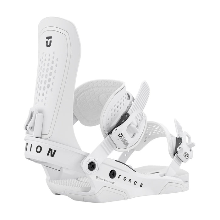 Union Force Snowboard Bindings, Mens Medium (US 8-10), White New 2026
