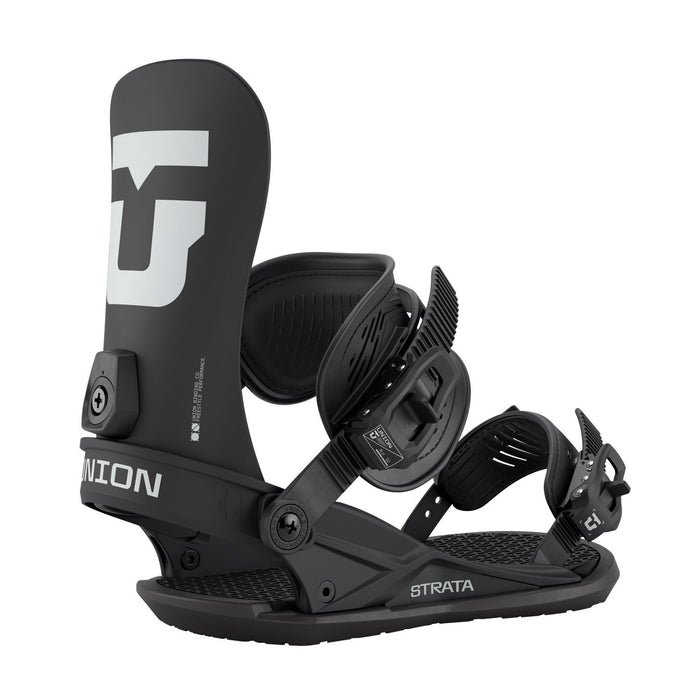 Union Strata Snowboard Bindings, Men's Medium (US 8-10), Black New 2026
