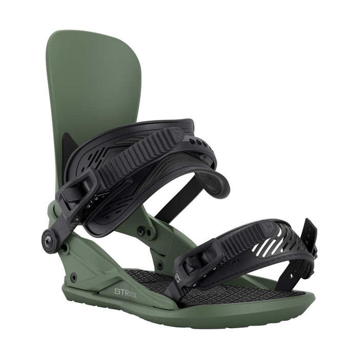 Union Strata Snowboard Bindings, Men's Large (US 10.5-13), Olive Green New 2026
