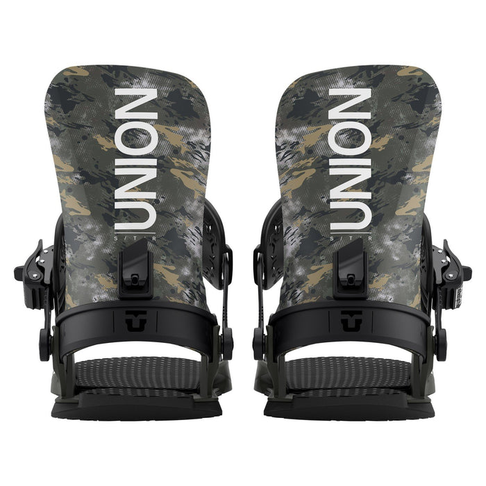 Union STR Snowboard Bindings, Men's Medium (US 8-10), Camo New 2026