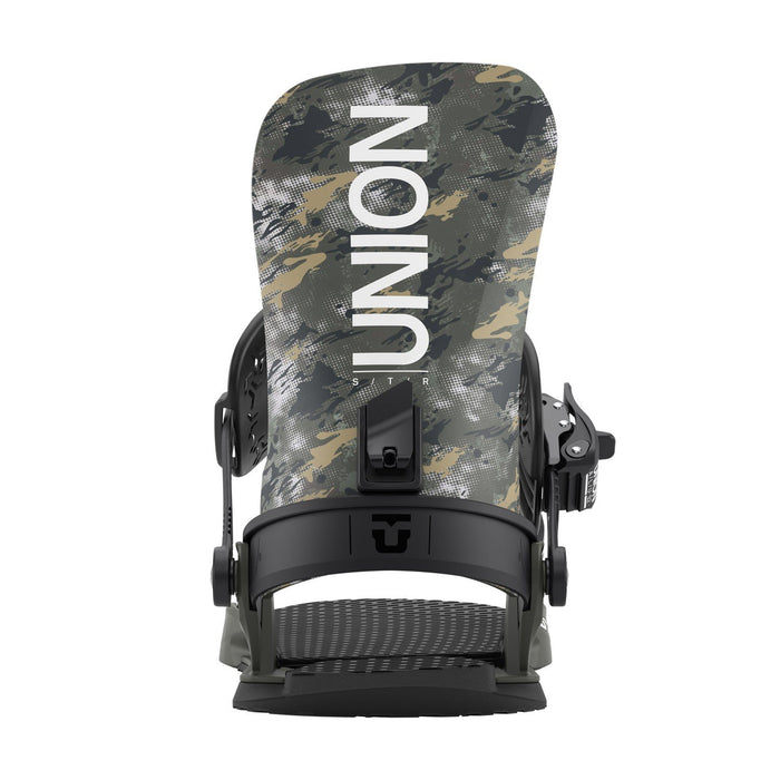 Union STR Snowboard Bindings, Men's Medium (US 8-10), Camo New 2026