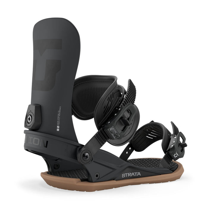 Union Strata Snowboard Bindings, Men's Large (US 10.5-13), Black New 2027