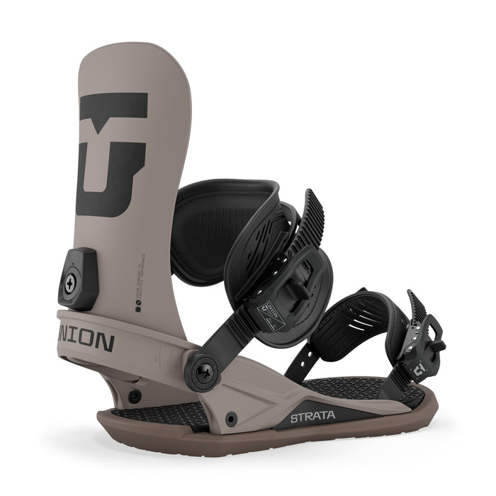 Union Strata Snowboard Bindings, Men's Large (US 10.5-13), Brown New 2027
