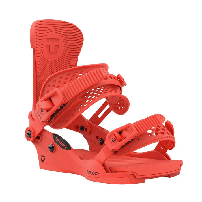 Union Trilogy Snowboard Bindings, Womens Large (US Womens 9-11) Coral New 2023