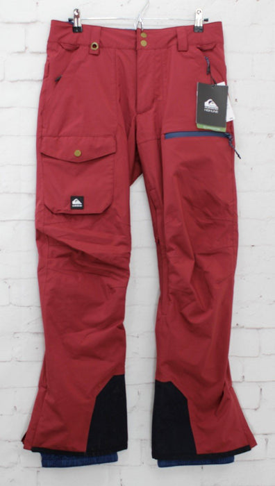 Quiksilver Utility Shell Snowboard Pants Men's Large Ruby Wine New