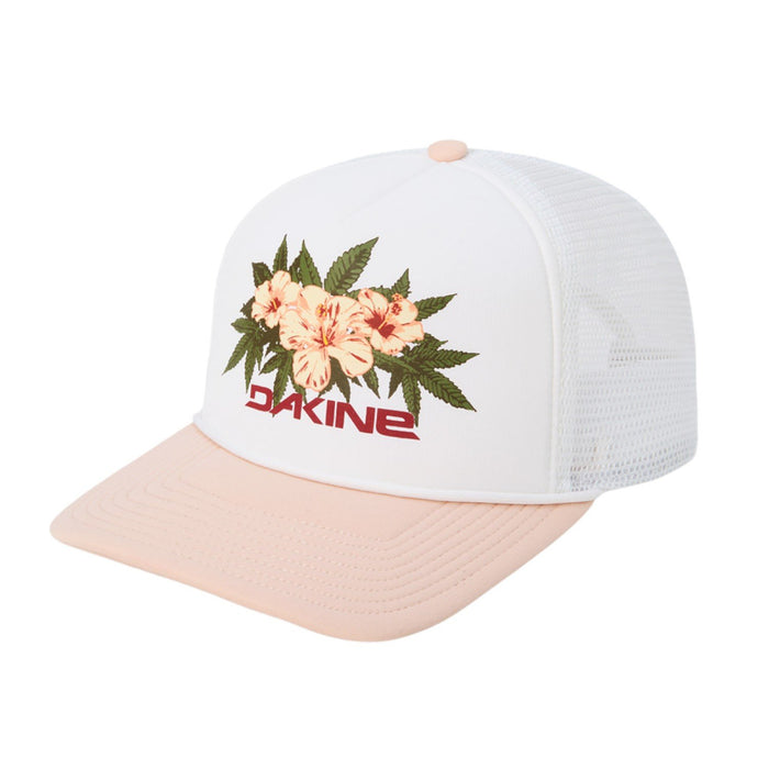 Dakine Vacation Trucker High Crown Snapback Hat Be Happy Floral Pink White New