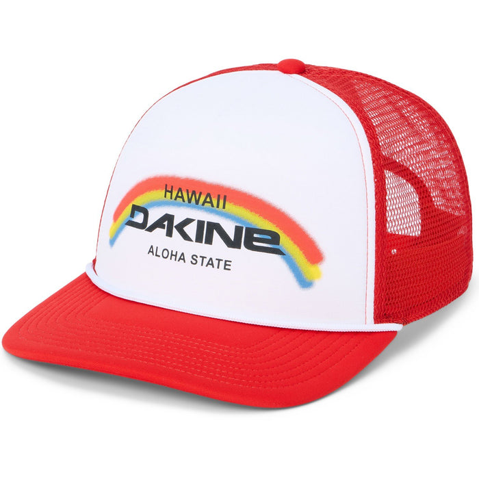 Dakine Vacation Trucker High Crown Snapback Hat Flame Scarlet Red New
