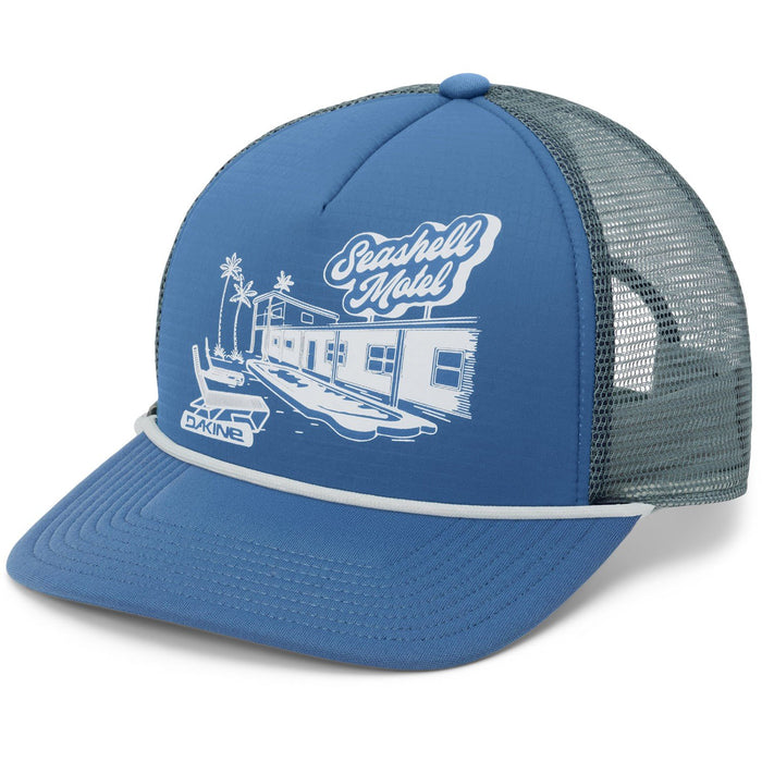 Dakine Vacation Trucker High Crown Snapback Hat Moonlight Blue Seashell Motel
