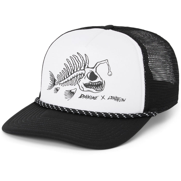 Dakine X Loindaflow Vacation Trucker High Crown Snapback Hat White Black New